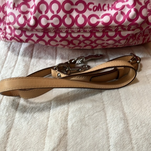 COACH Op Art Jacquard Pink Two Way Shoulder Bag and Crossbody Combo - Picture 3 of 16